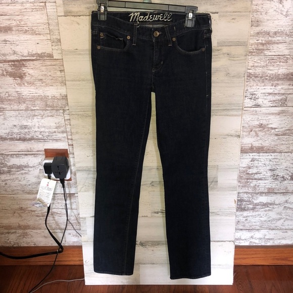 Madewell rail straight jeans size 26X32 98% cotton 2% spandex classic denim jean - Picture 2 of 8
